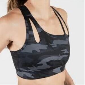 Livesore Fire Strappy Camo Sports Bra Size Large